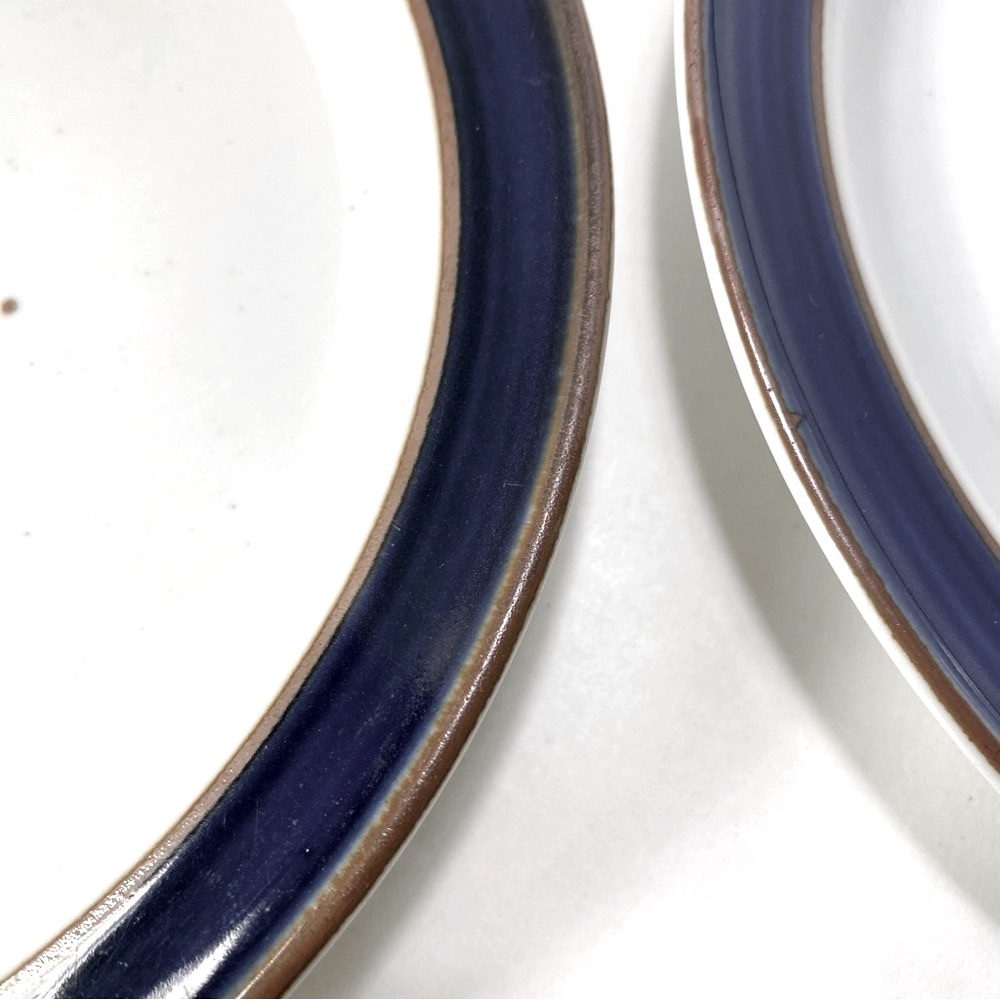 2 MCM Dansk Design Denmark Blue Umber Blue/Brown Salad Plates 8 ½”